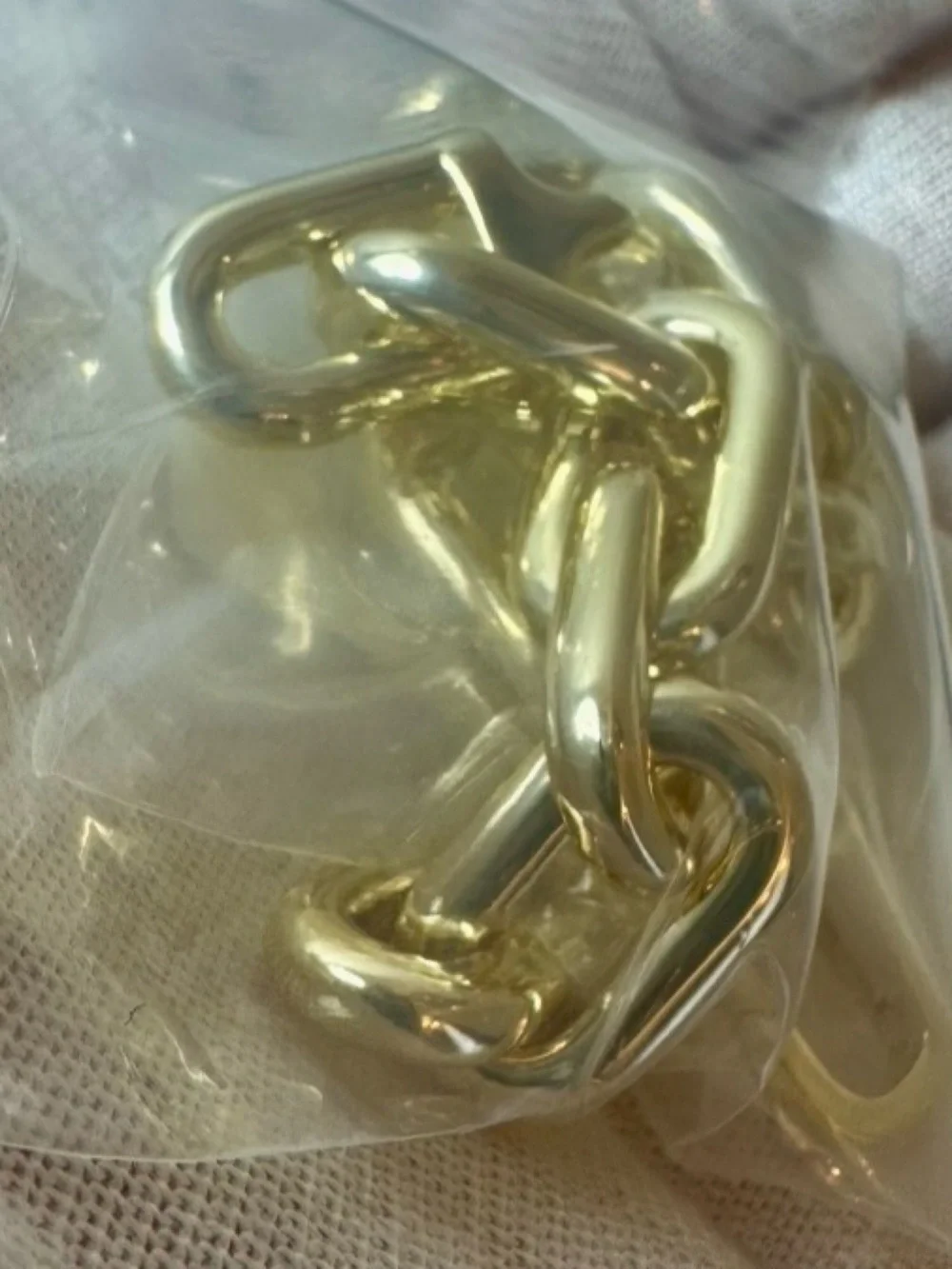 Melinda Maria Polished Gold Link Bracelet -7.5”